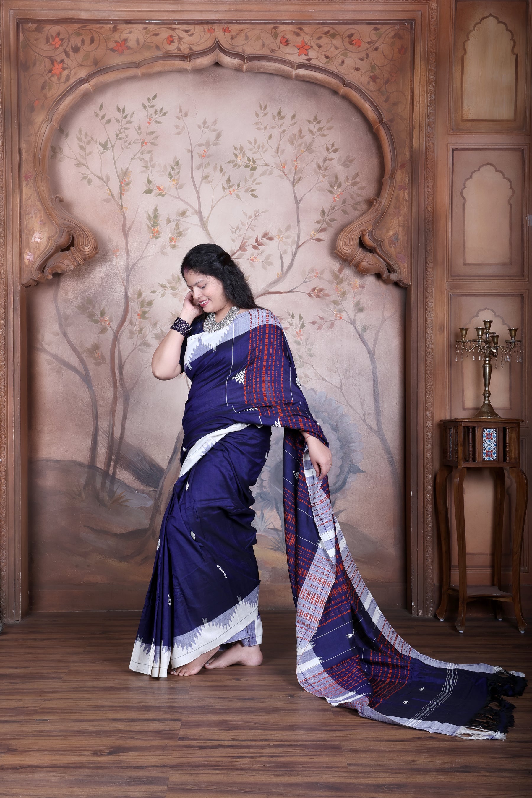 NISHITHA TEMPLE COTTON KOTPAD SAREE