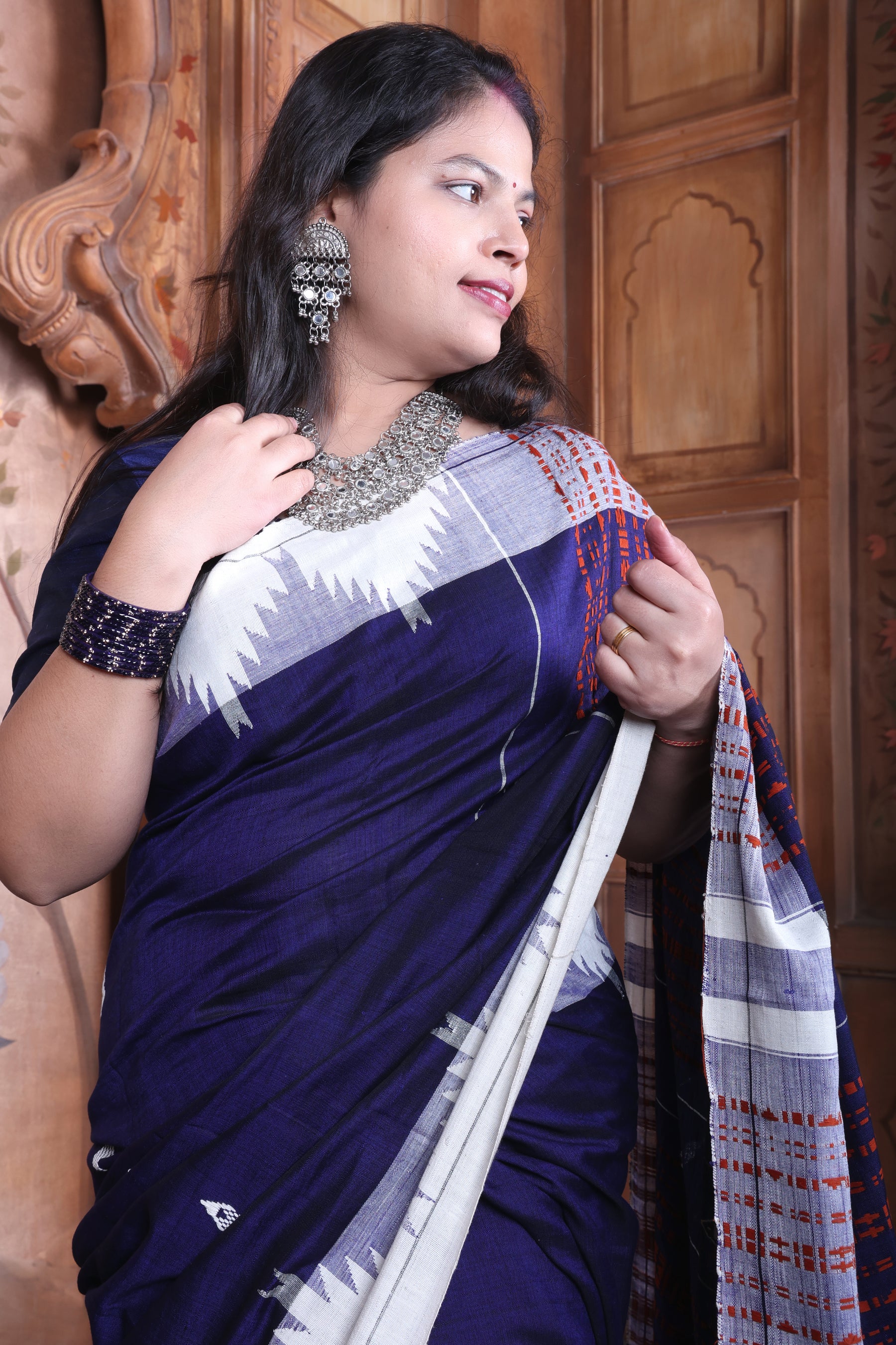 NISHITHA TEMPLE COTTON KOTPAD SAREE