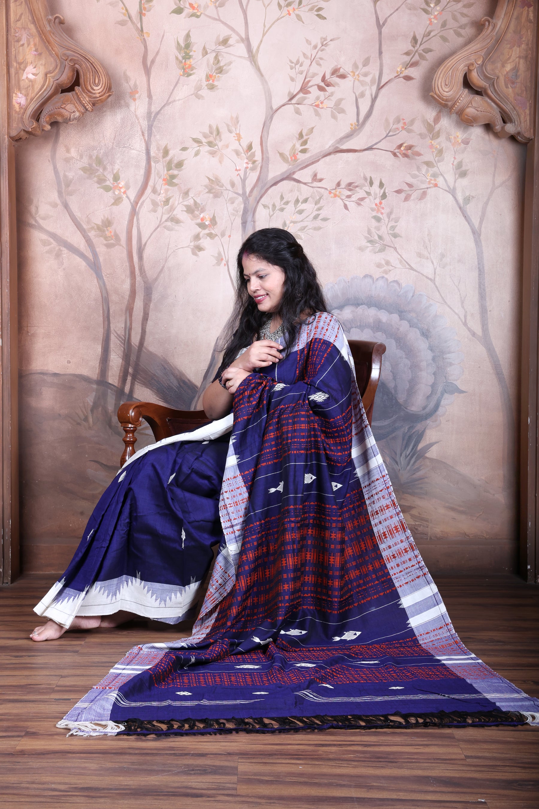 NISHITHA TEMPLE COTTON KOTPAD SAREE