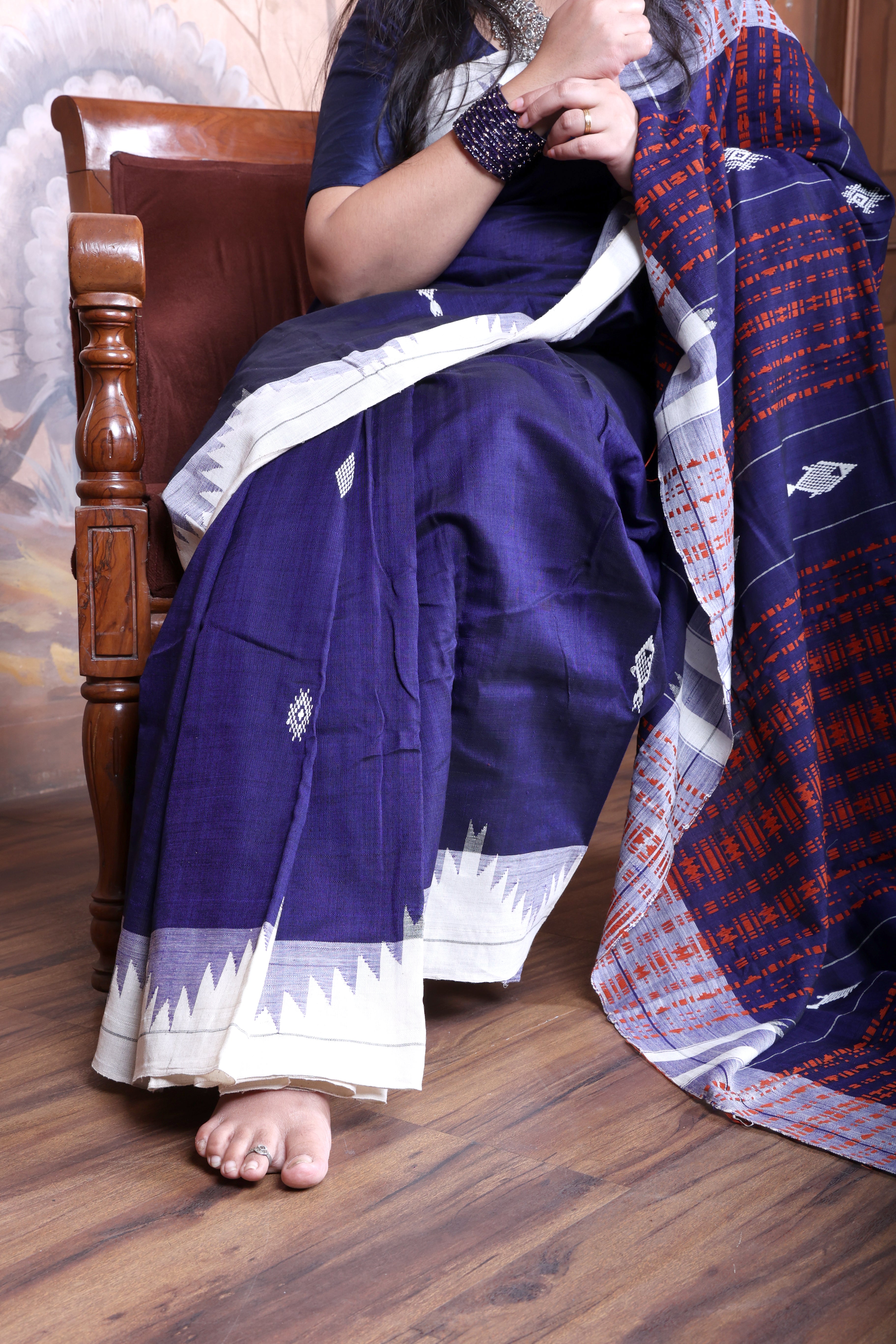 NISHITHA TEMPLE COTTON KOTPAD SAREE