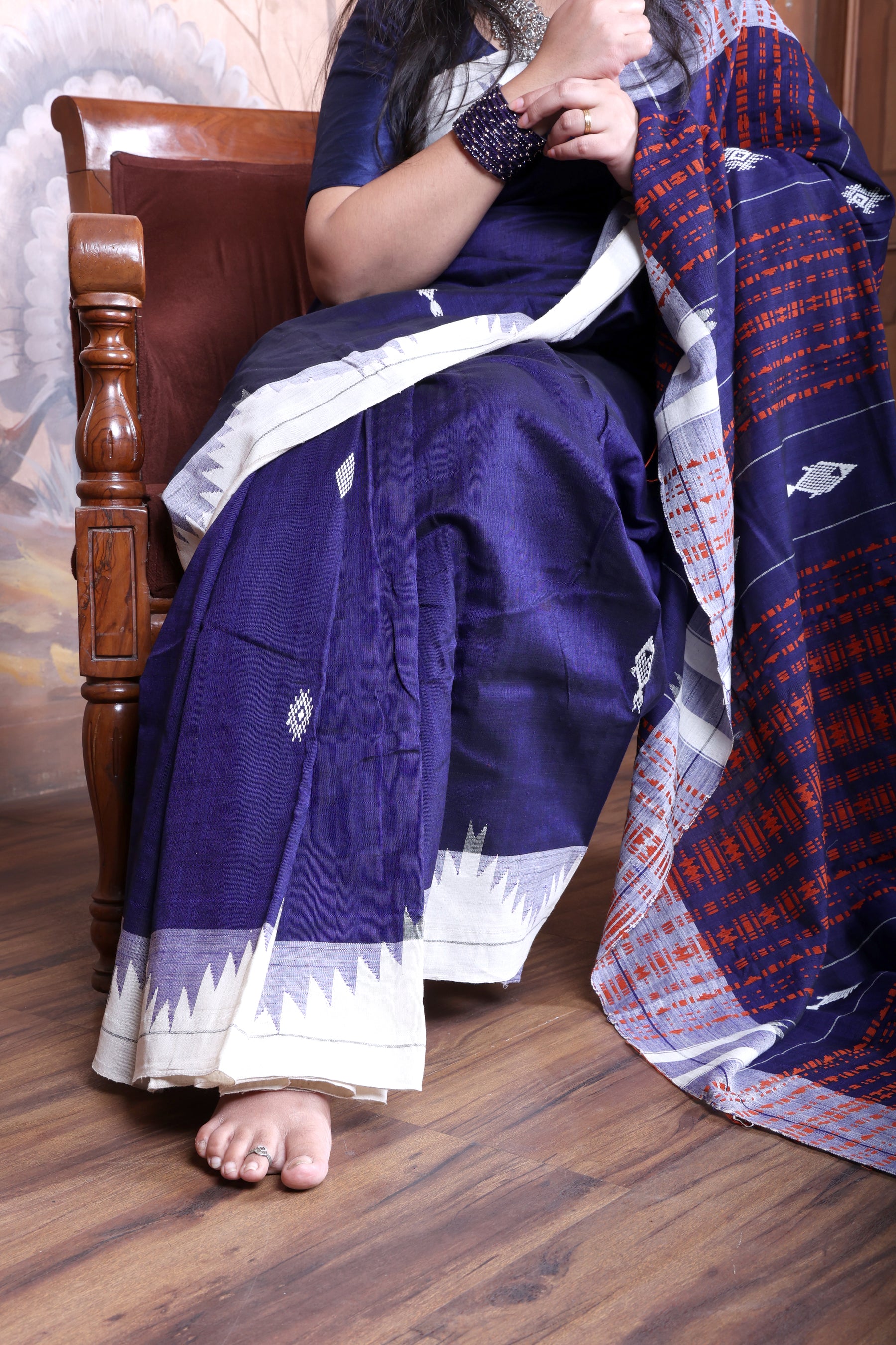 NISHITHA TEMPLE COTTON KOTPAD SAREE