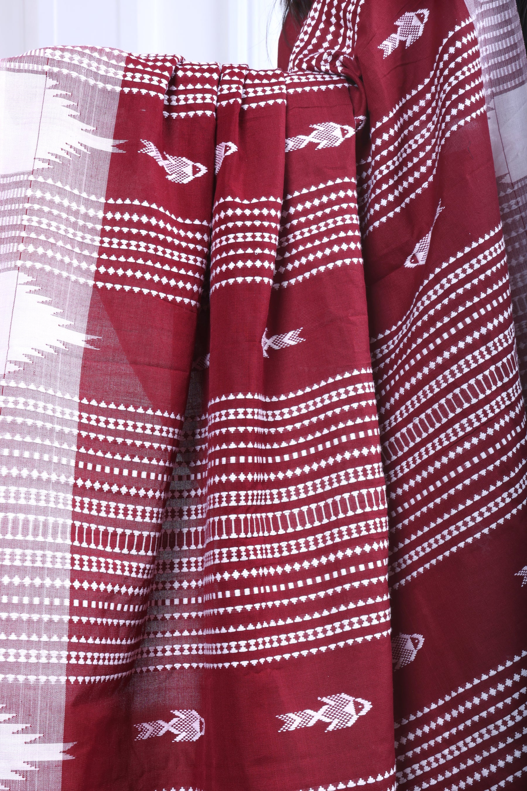 PALASH FISH MASTERWEAVE COTTON KOTPAD SAREE