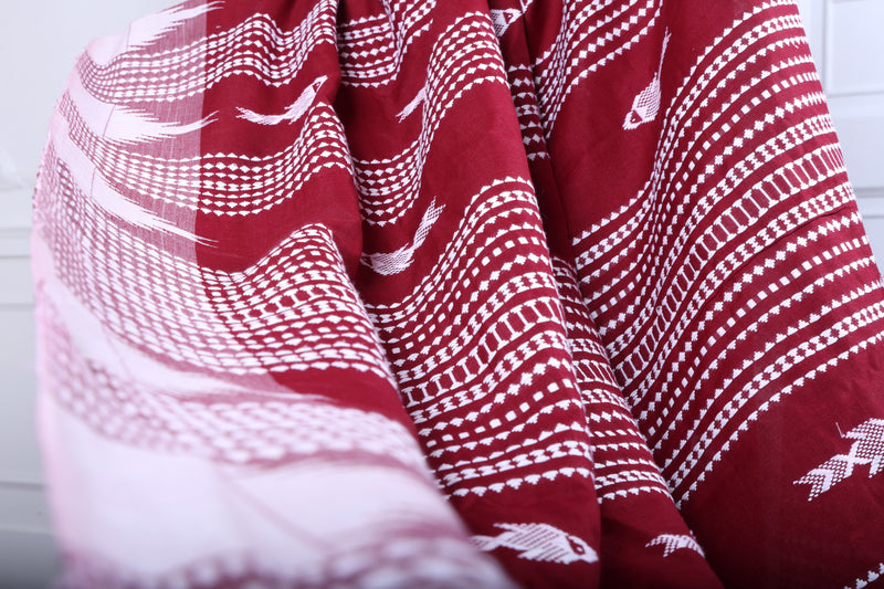 PALASH FISH MASTERWEAVE COTTON KOTPAD SAREE